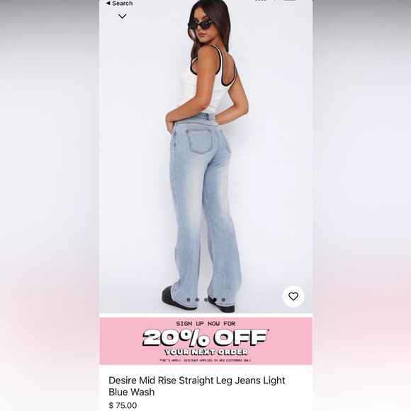 Whitefox straight midrise jeans - Picture 2 of 5